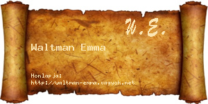 Waltman Emma névjegykártya